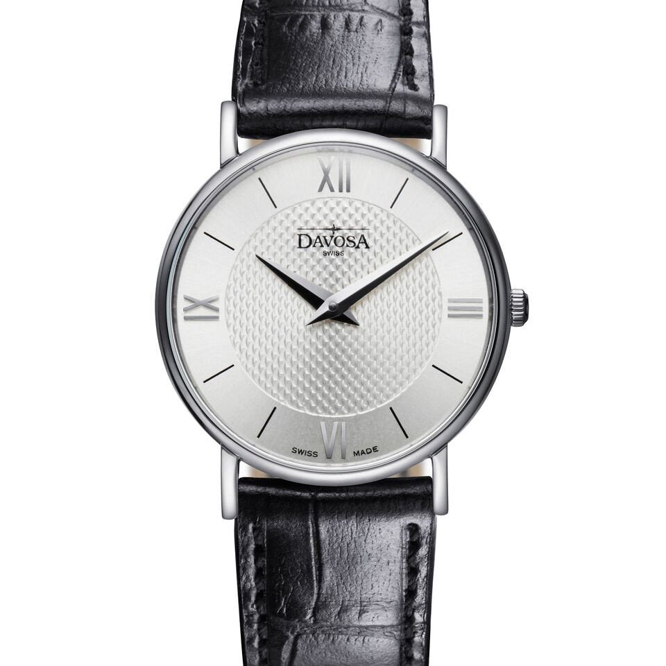Pianos II Quartz Swiss-Made Guilloche Silver Black Ladies Watch 16756515 Ladies Davosa USA Official Distributor. Prices are Final. Tax & duties included.