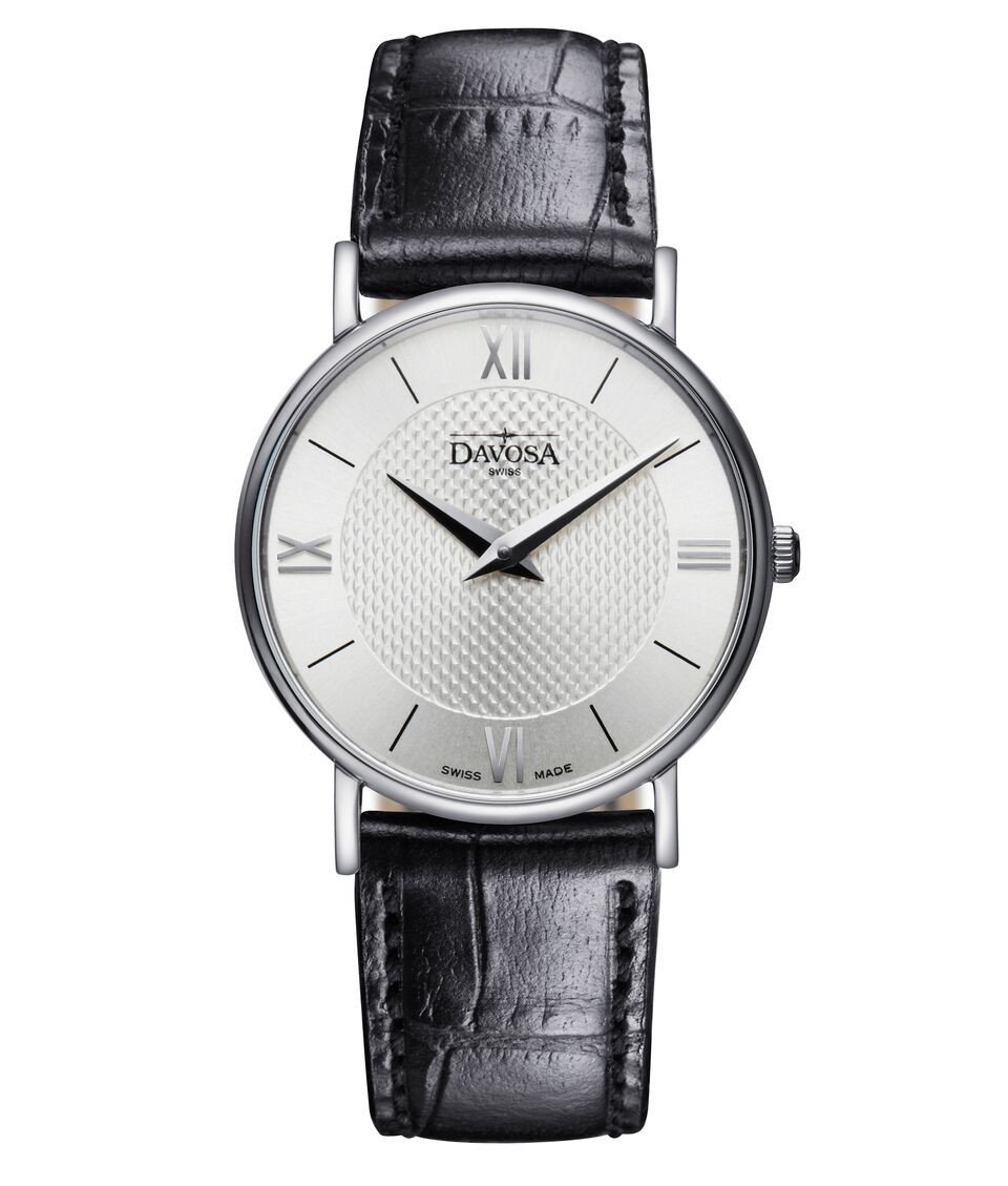 Pianos II Quartz Swiss-Made Guilloche Silver Black Ladies Watch 16756515 Ladies Davosa USA Official Distributor. Prices are Final. Tax & duties included.