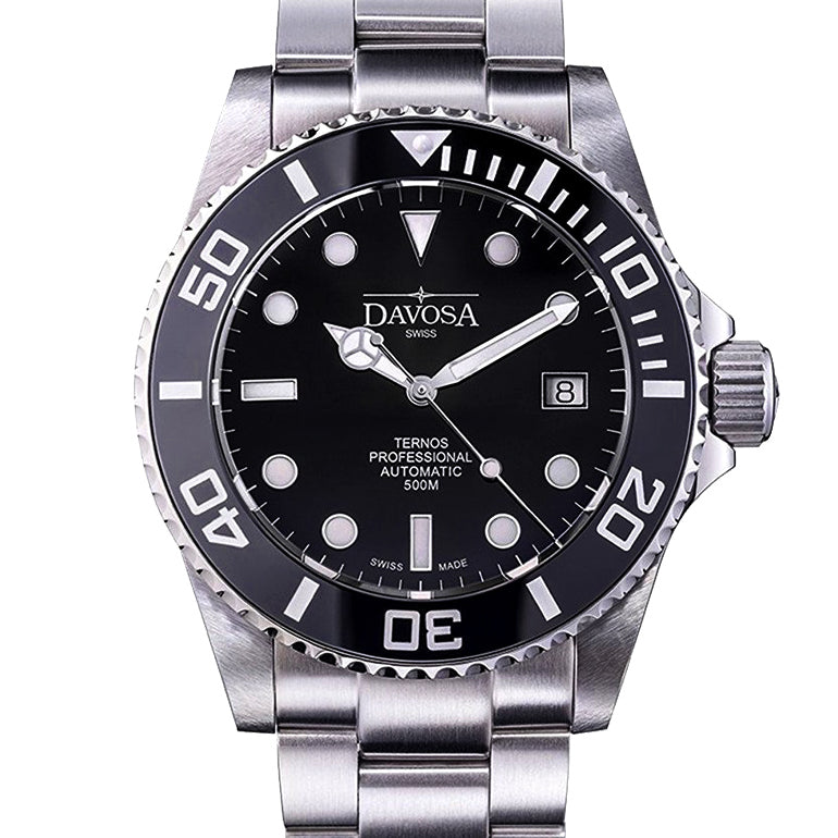 Ternos Professional Automatic 500m Black Diving Watch 16155950 Diver Davosa USA Official Distributor. Prices are Final. Tax & duties included.