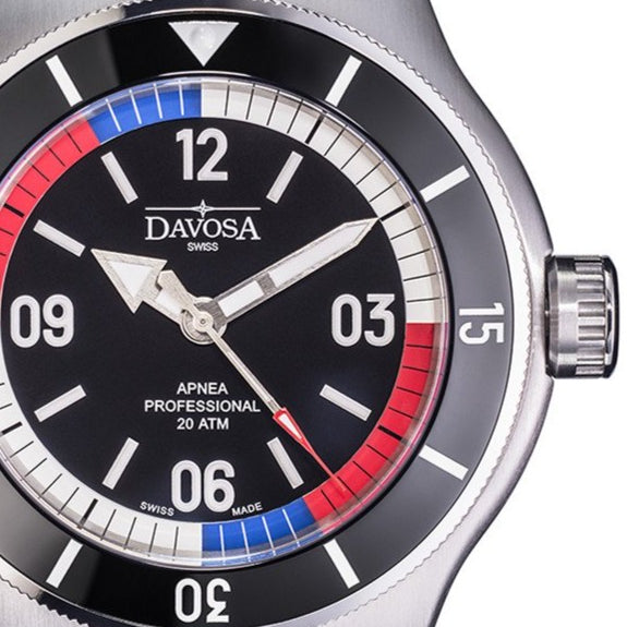 Apnea Pro Automatic Swiss-Made 200m Men's Diver Watch 16156855 Diver Davosa USA Official Distributor. Prices are Final. Tax & duties included.