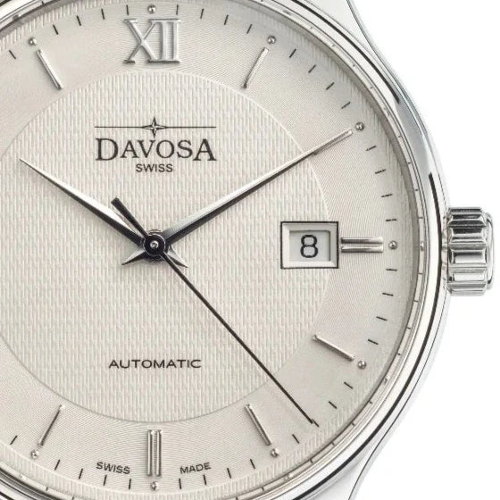 Classic Vegan Automatic Swiss-Made White Executive Watch 16145612V Classic Davosa USA Official Distributor. Prices are Final. Tax & duties included.
