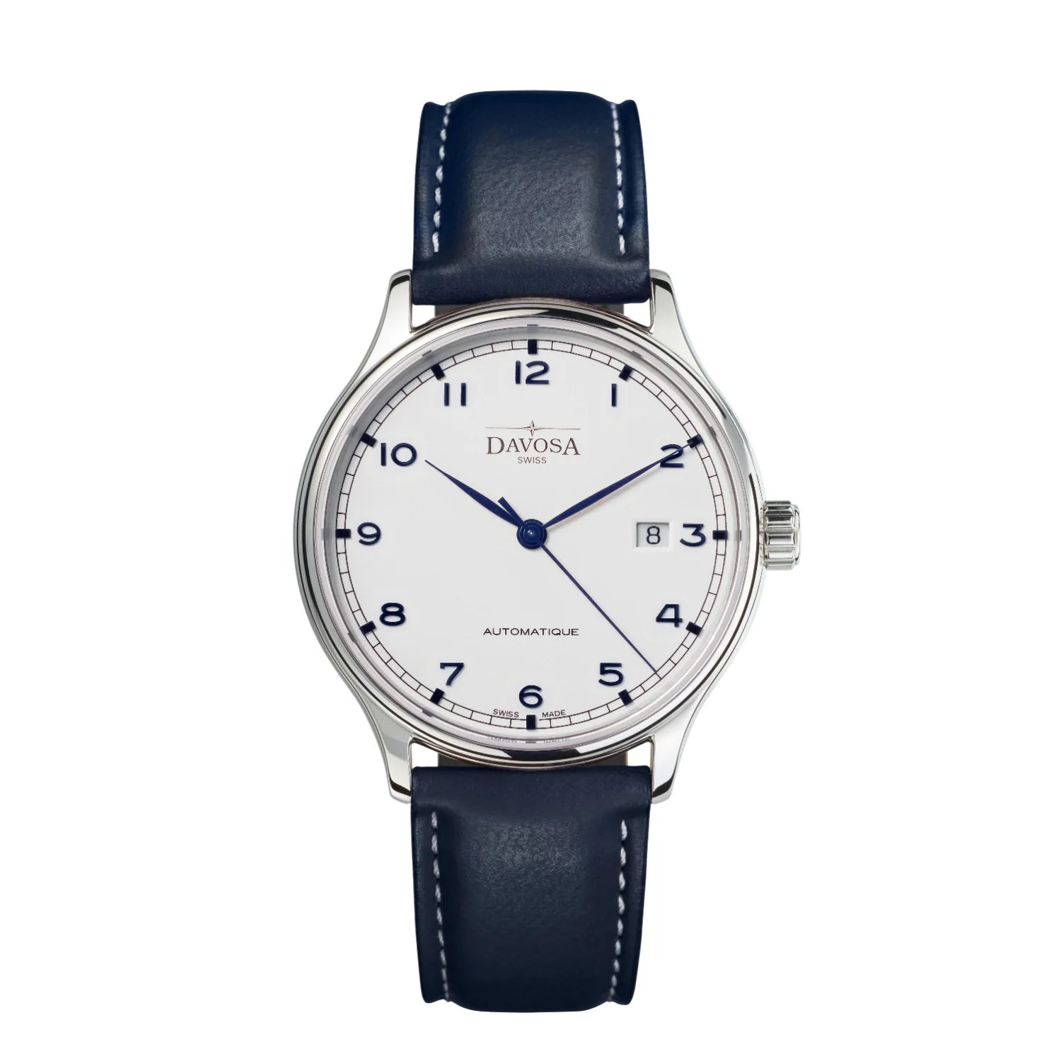 Classic Vegan Automatic Swiss-Made White Navy Blue Executive Watch 16145615v Executive Davosa USA Official Distributor. Prices are Final. Tax & duties included.