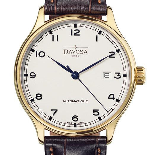 Classic Vegan Automatic Swiss-Made White Gold Executive Dress Watch 16146415V Classic Davosa USA Official Distributor. Prices are Final. Tax & duties included.