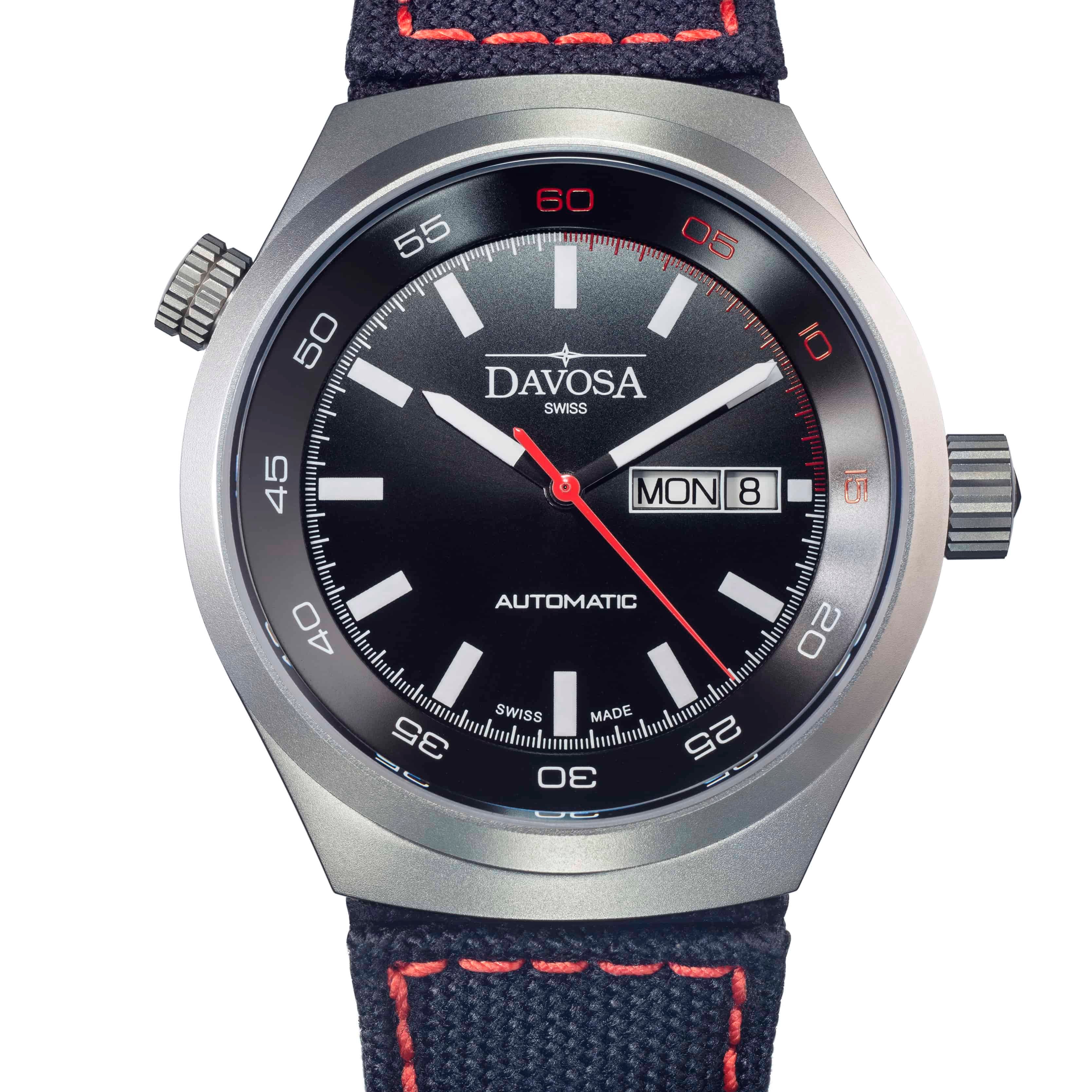 Trailmaster Automatic Swiss-Made Black Red Performance Watch 16151855 Performance Davosa USA Official Distributor. Prices are Final. Tax & duties included.