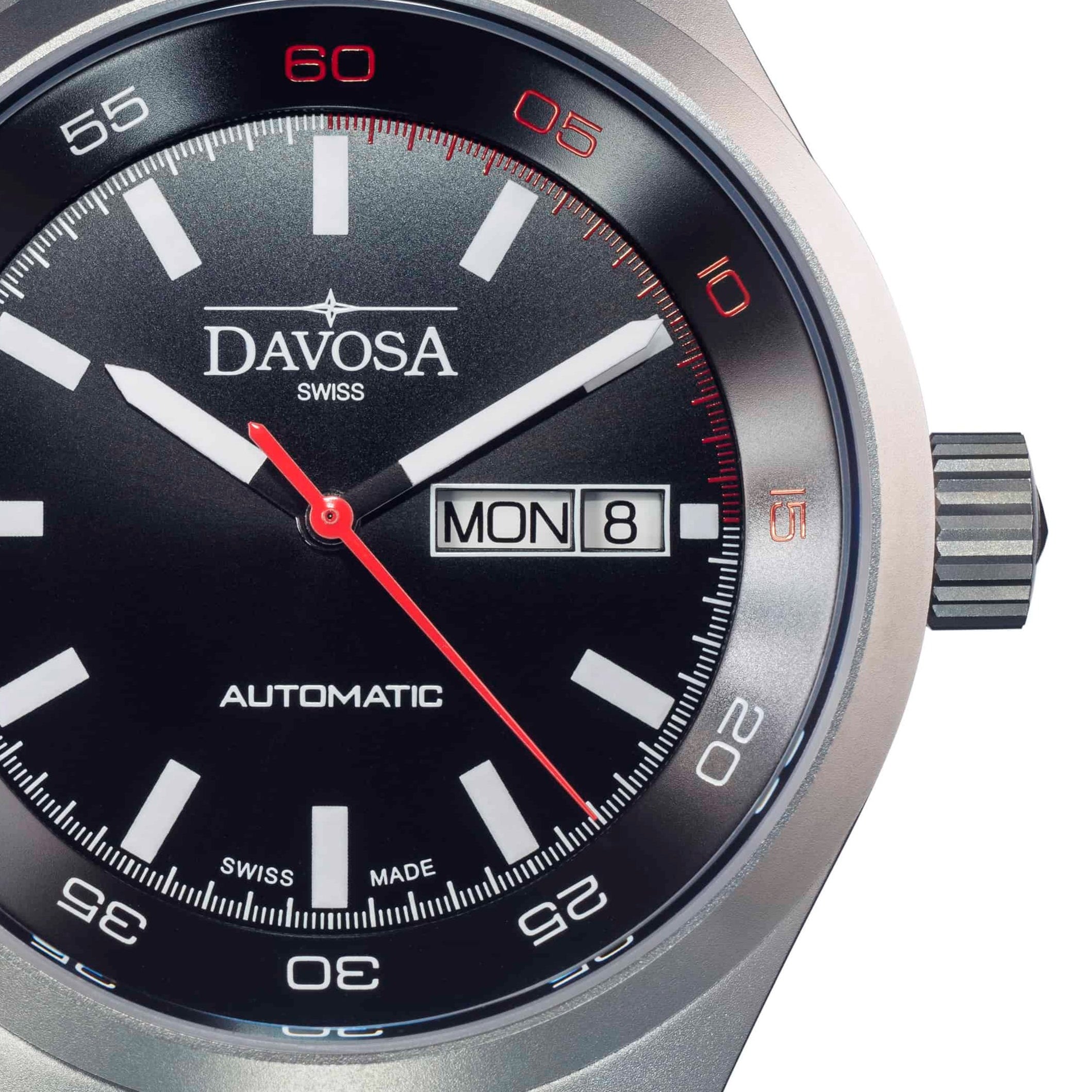 Trailmaster Automatic Swiss-Made Black Red Performance Watch 16151855 Performance Davosa USA Official Distributor. Prices are Final. Tax & duties included.