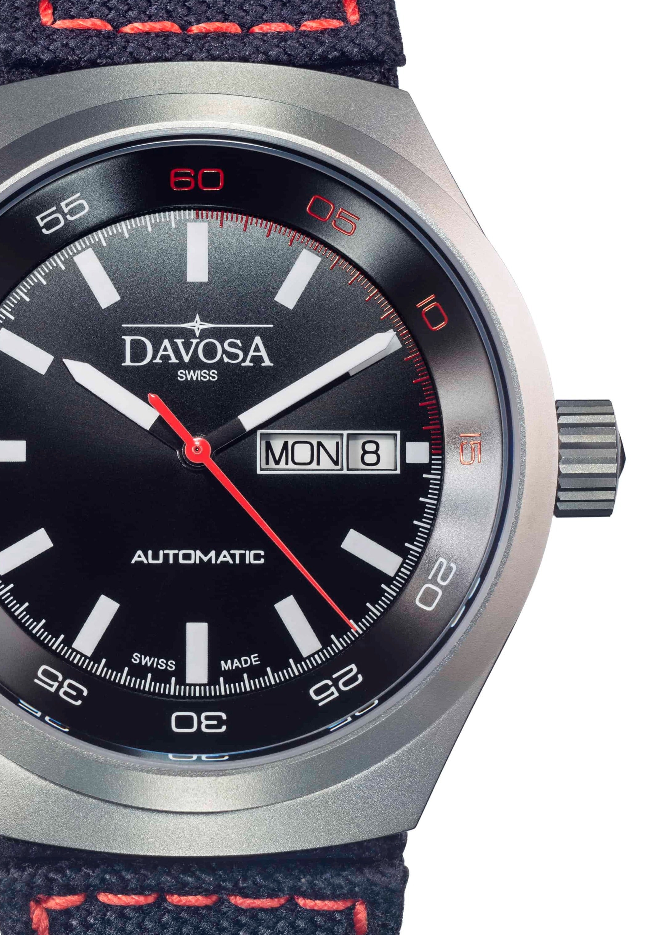Trailmaster Automatic Swiss-Made Black Red Performance Watch 16151855 Performance Davosa USA Official Distributor. Prices are Final. Tax & duties included.