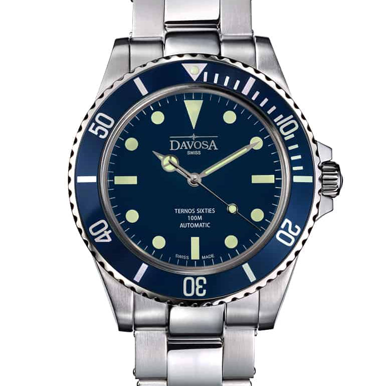 Ternos Sixties Automatic 100m Blue Diving Watch 16152540 Diver Davosa USA Official Distributor. Prices are Final. Tax & duties included.