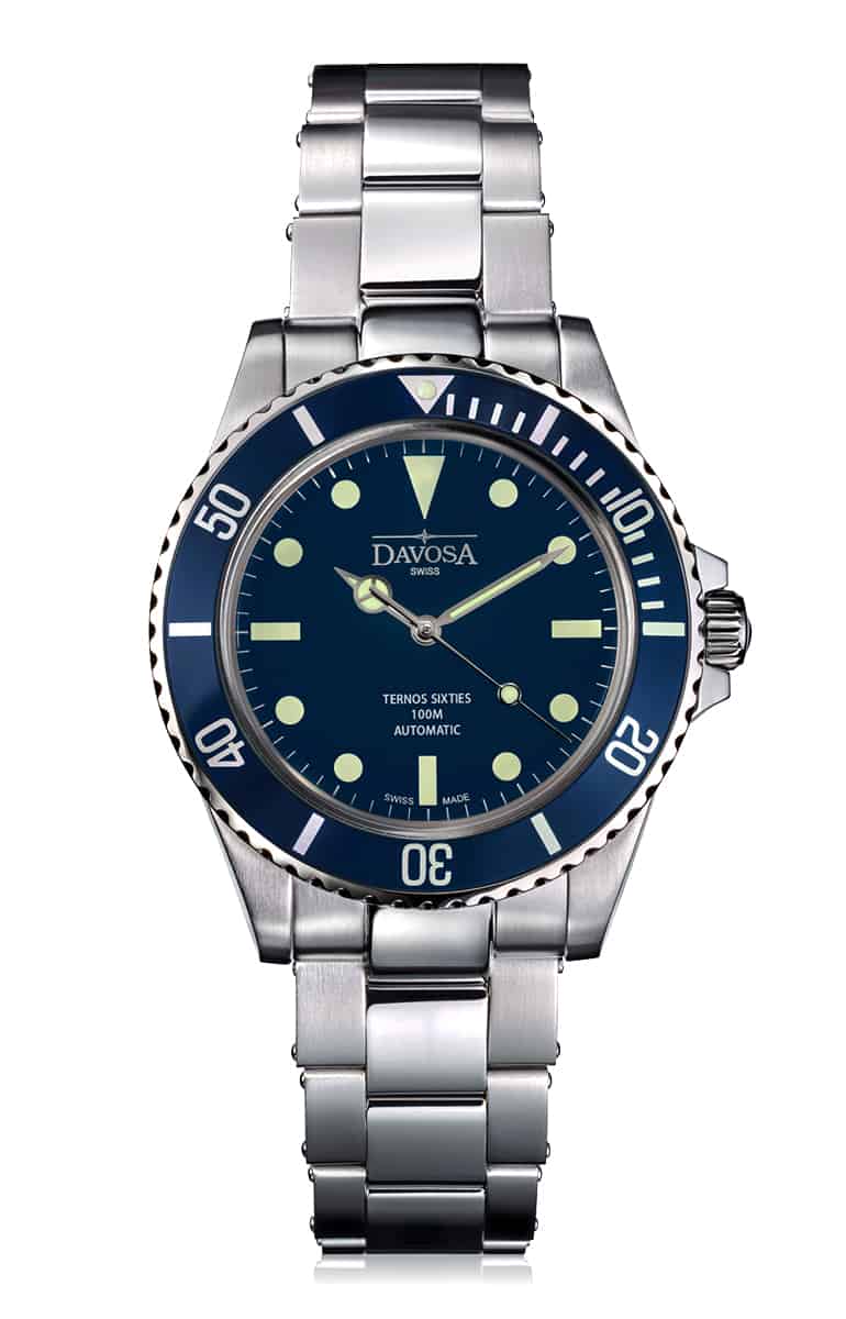 Ternos Sixties Automatic 100m Blue Diving Watch 16152540 Diver Davosa USA Official Distributor. Prices are Final. Tax & duties included.