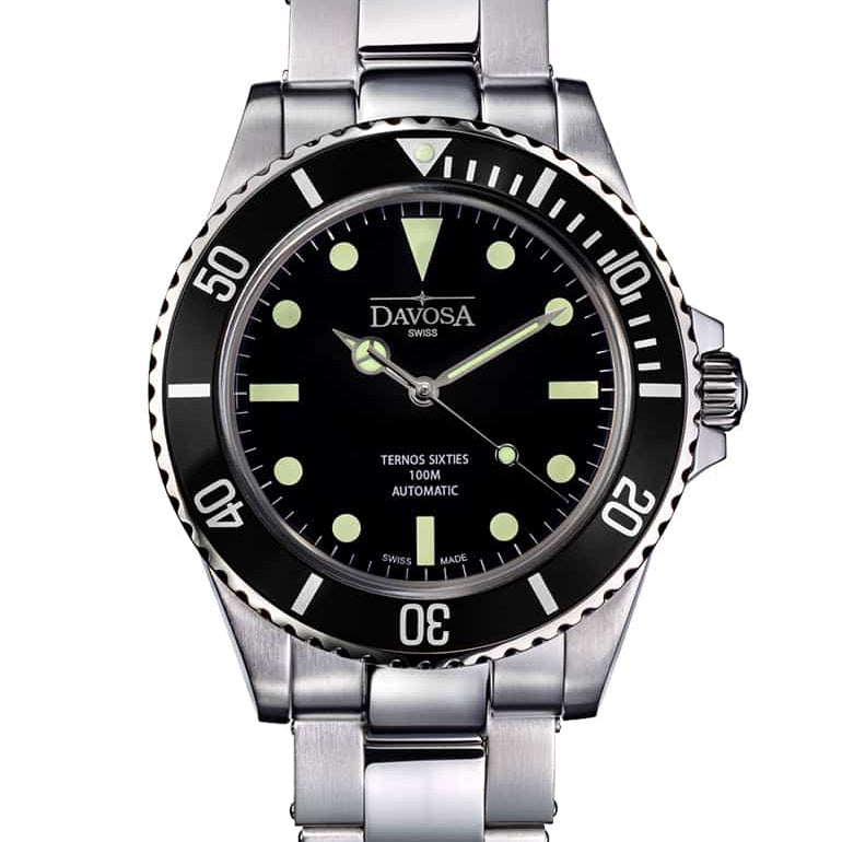 Ternos Sixties Automatic 100m Black Diving Watch 16152550 Diver Davosa USA Official Distributor. Prices are Final. Tax & duties included.