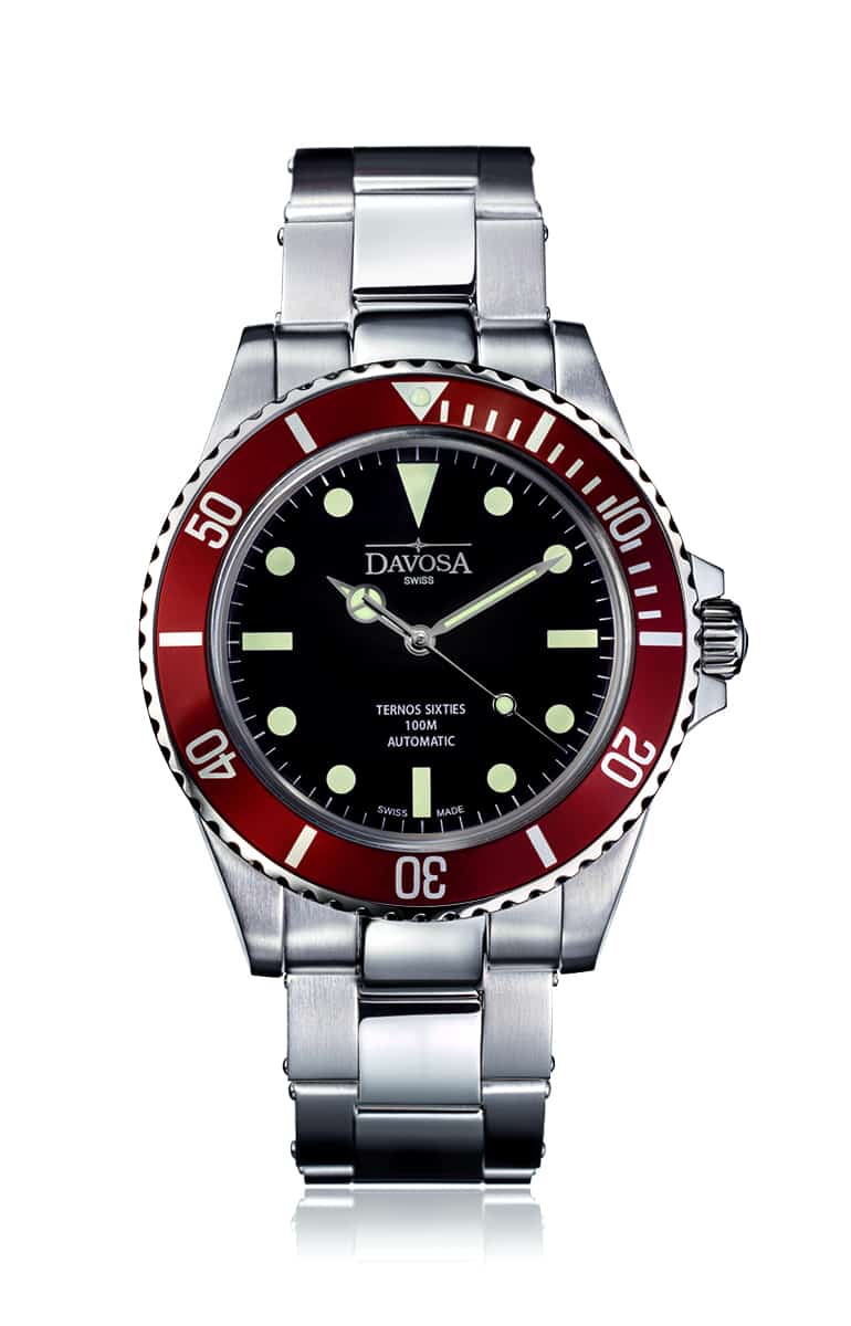 Ternos Sixties Automatic 100m Black Burgundy Diving Watch 16152560 Diver Davosa USA Official Distributor. Prices are Final. Tax & duties included.