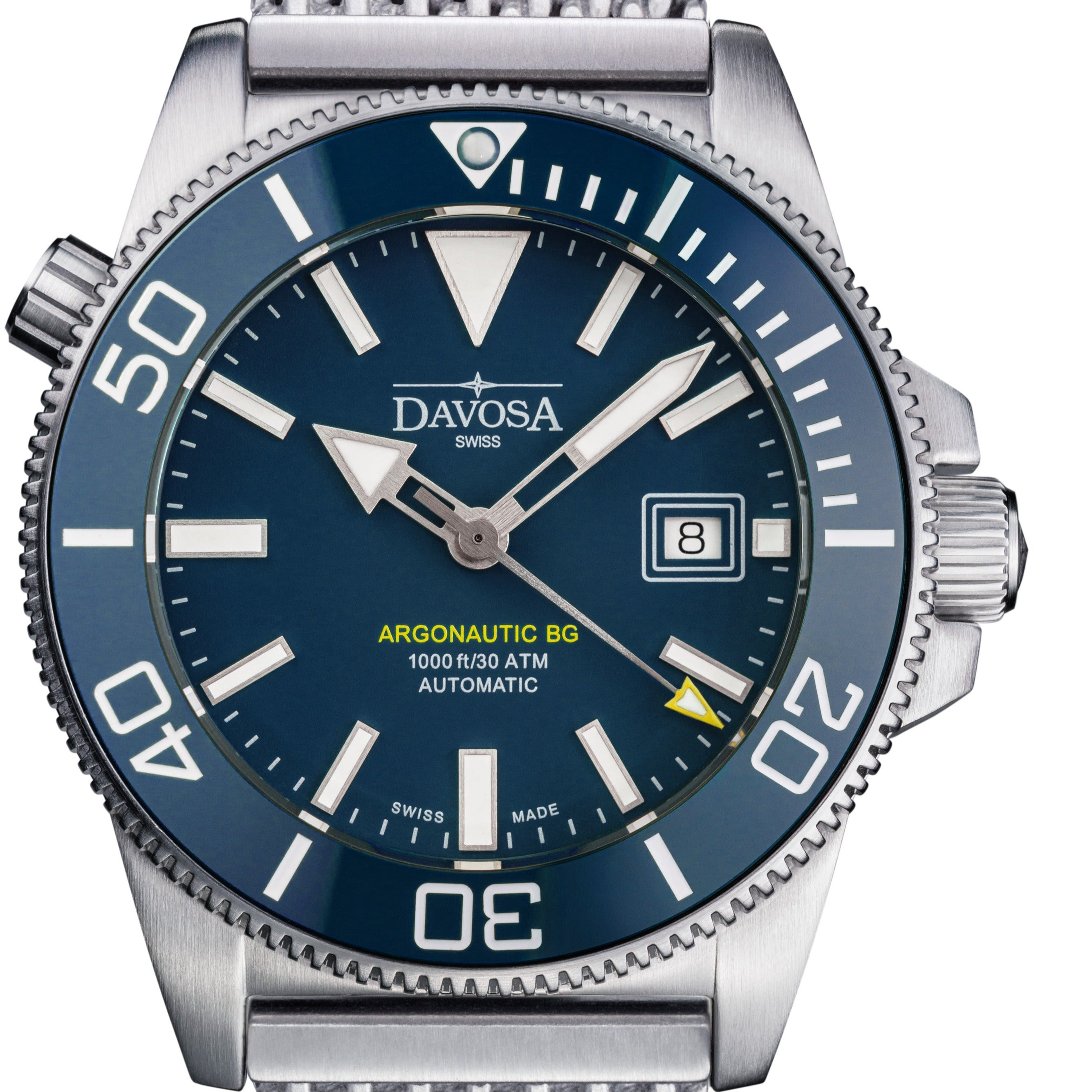 Argonautic BG Automatic 300m Blue Men's Diver Watch 16152844 Diver Davosa USA Official Distributor. Prices are Final. Tax & duties included. 43mm Blue ChainLink