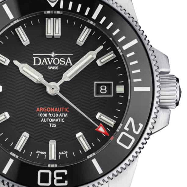 Argonautic Lumis Automatic Black Men's Diver Watch 16152920 Diver Davosa USA Official Distributor. Prices are Final. Tax & duties included.