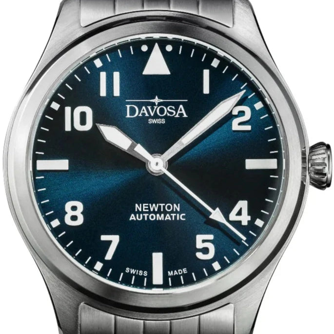 Newton Automatic 40mm Blue Pilot Watch 16153040 Pilot Davosa USA Official Distributor. Prices are Final. Tax & duties included.