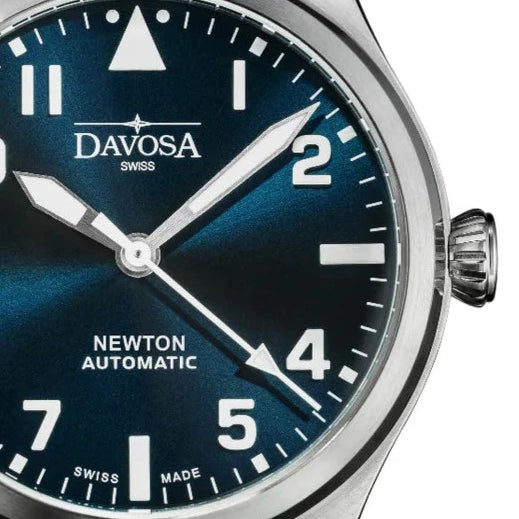 Newton Automatic 40mm Blue Pilot Watch 16153040 Pilot Davosa USA Official Distributor. Prices are Final. Tax & duties included.