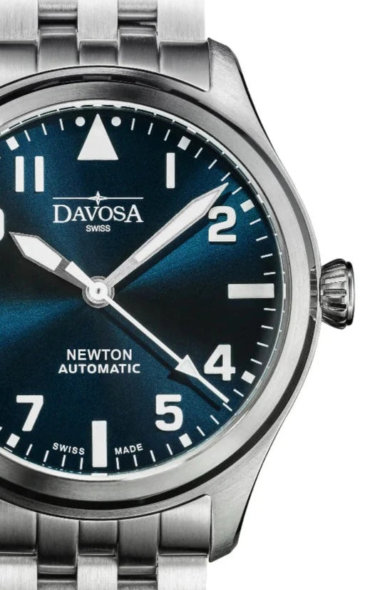 Newton Automatic 40mm Blue Pilot Watch 16153040 Pilot Davosa USA Official Distributor. Prices are Final. Tax & duties included.