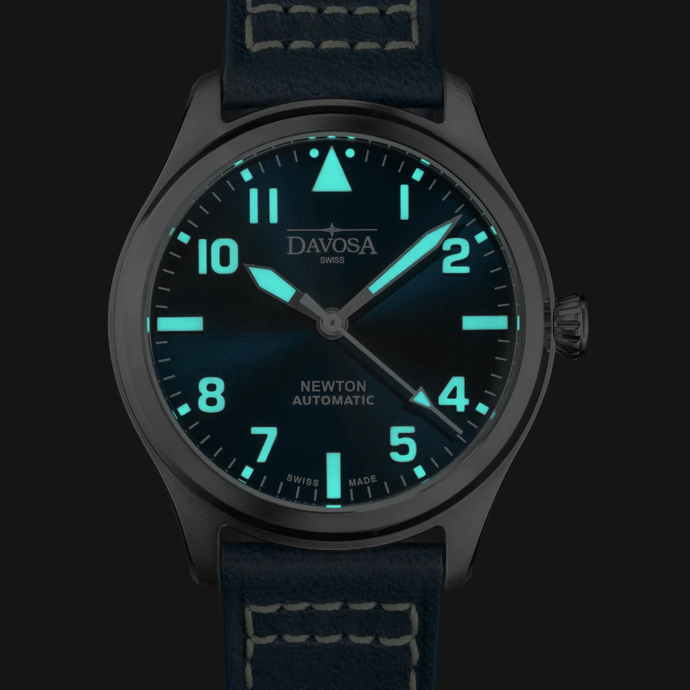 Newton Automatic 40mm Blue Blue Pilot Watch 16153045 Pilot Davosa USA Official Distributor. Prices are Final. Tax & duties included.