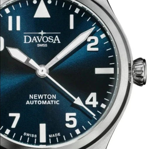 Newton Automatic 40mm Blue Blue Pilot Watch 16153045 Pilot Davosa USA Official Distributor. Prices are Final. Tax & duties included.