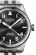 Newton Automatic 40mm Black Pilot Watch 16153050 Pilot Davosa USA Official Distributor. Prices are Final. Tax & duties included.