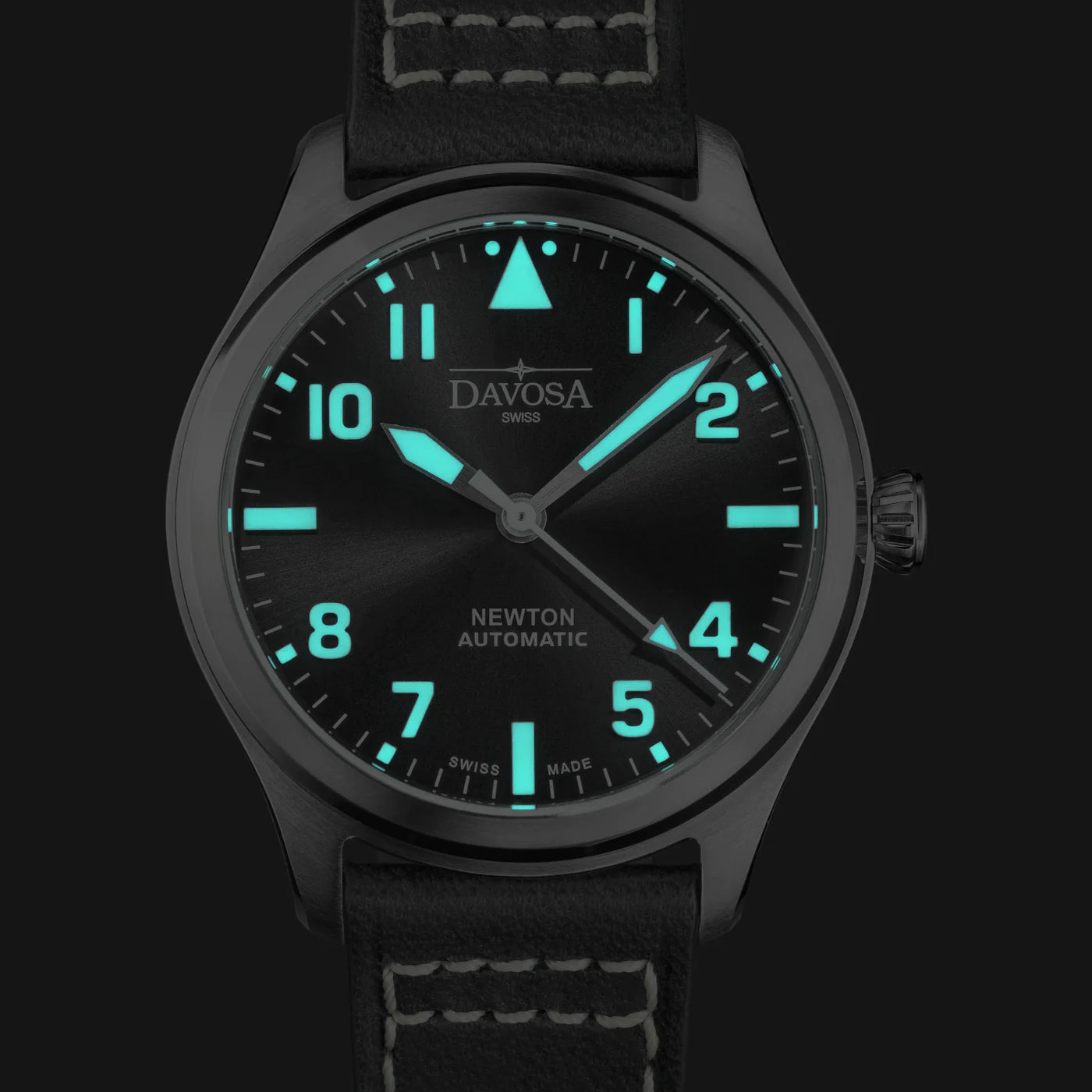 Newton Automatic 40mm Black Black Pilot Watch 16153055 Pilot Davosa USA Official Distributor. Prices are Final. Tax & duties included.