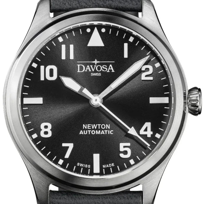 Newton Automatic 40mm Black Black Pilot Watch 16153055 Pilot Davosa USA Official Distributor. Prices are Final. Tax & duties included.