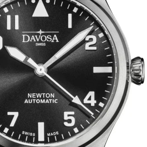Newton Automatic 40mm Black Black Pilot Watch 16153055 Pilot Davosa USA Official Distributor. Prices are Final. Tax & duties included.
