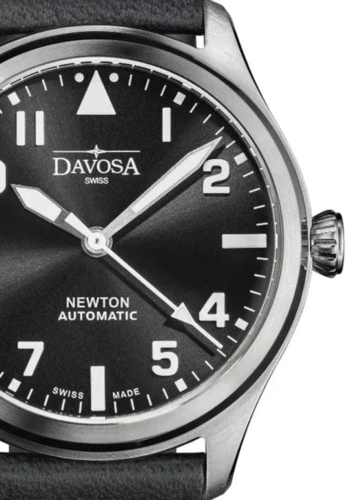 Newton Automatic 40mm Black Black Pilot Watch 16153055 Pilot Davosa USA Official Distributor. Prices are Final. Tax & duties included.