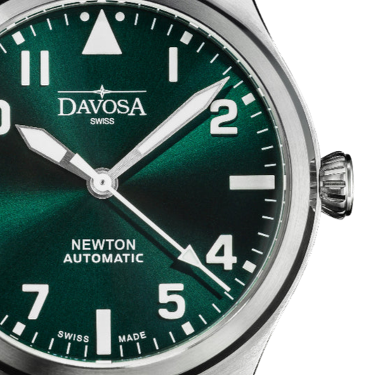 Newton Automatic 40mm Green Pilot Watch 16153070 Pilot Davosa USA Official Distributor. Prices are Final. Tax & duties included.