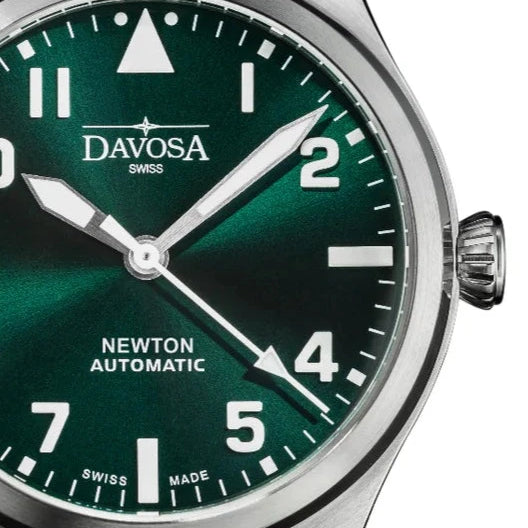 Newton Automatic 40mm Green Green Pilot Watch 16153075 Pilot Davosa USA Official Distributor. Prices are Final. Tax & duties included.