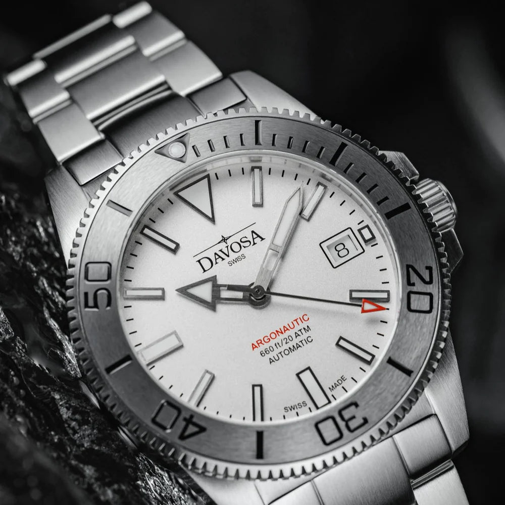Argonautic 39 Automatic 200m Beyond Steel White Men's Diver Watch 16153210 Diver Davosa USA Official Distributor. Prices are Final. Tax & duties included.