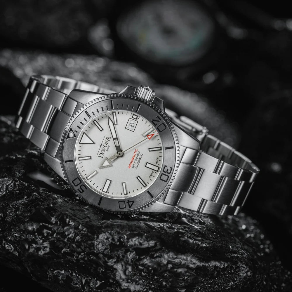 Argonautic 39 Automatic 200m Beyond Steel White Men's Diver Watch 16153210 Diver Davosa USA Official Distributor. Prices are Final. Tax & duties included.