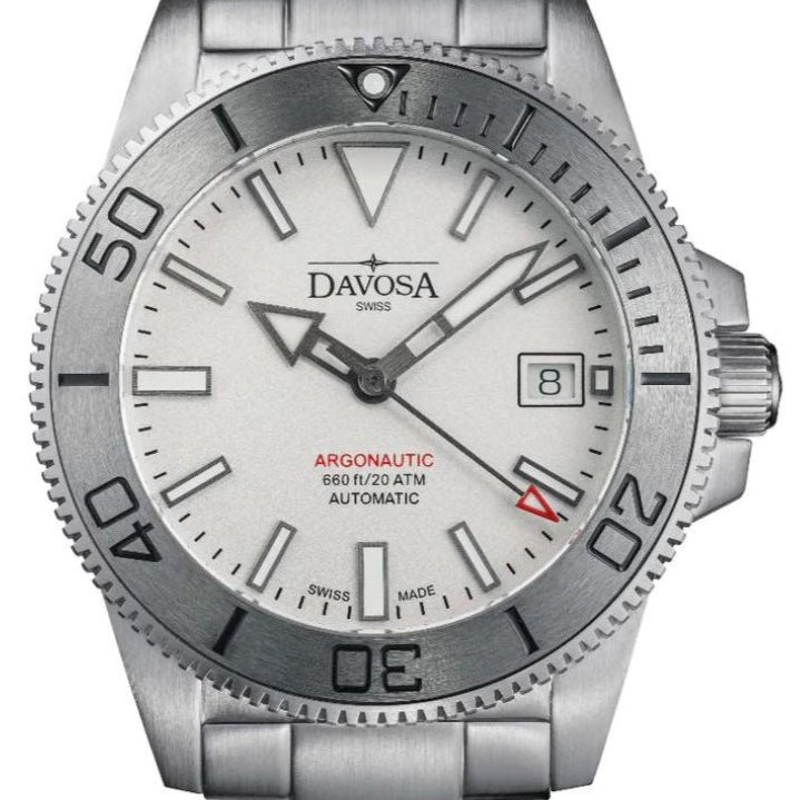 Argonautic 39 Automatic 200m Beyond Steel White Men's Diver Watch 16153210 Diver Davosa USA Official Distributor. Prices are Final. Tax & duties included. 39.5mm White TriaLink