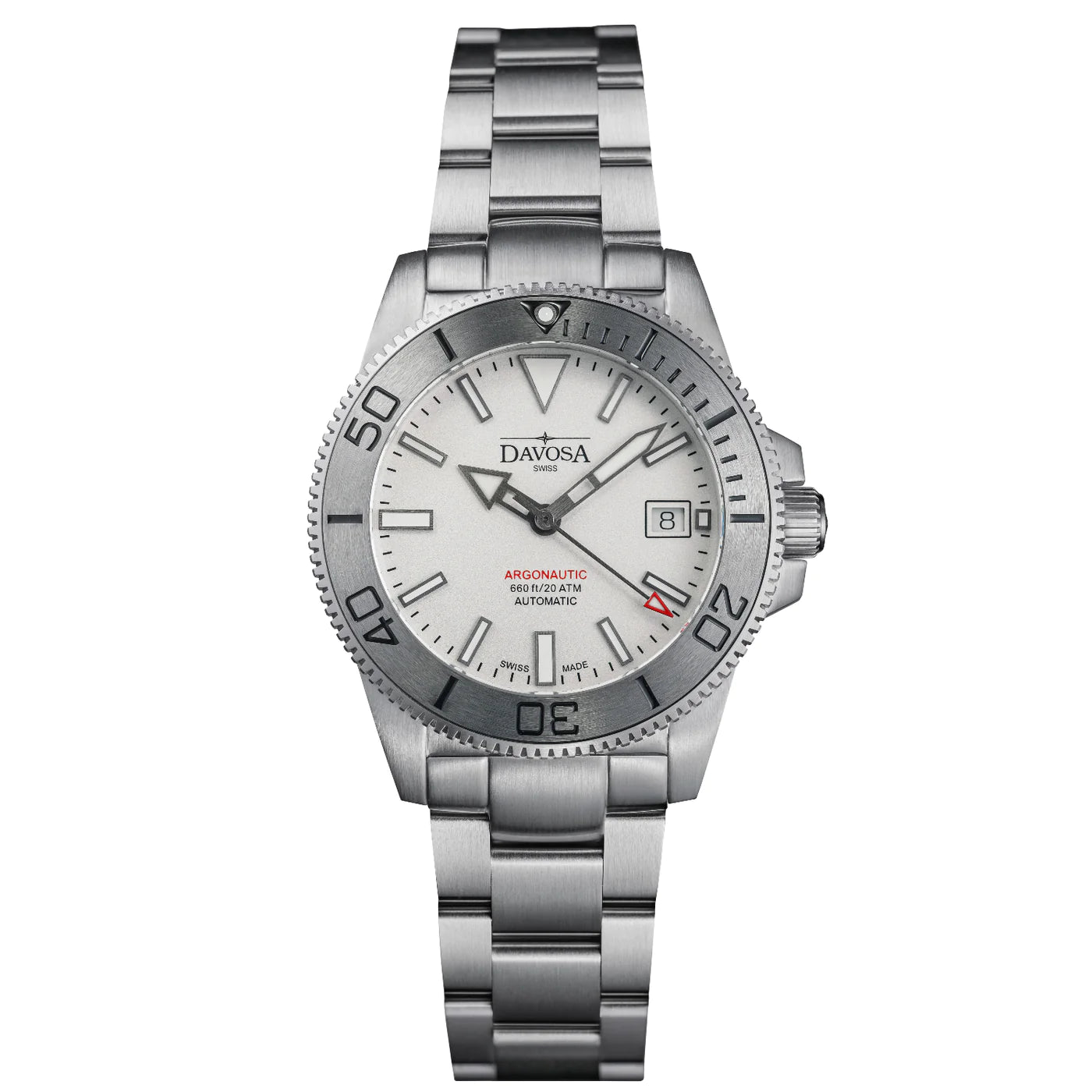 Argonautic 39 Automatic 200m Beyond Steel White Men's Diver Watch 16153210 Diver Davosa USA Official Distributor. Prices are Final. Tax & duties included.