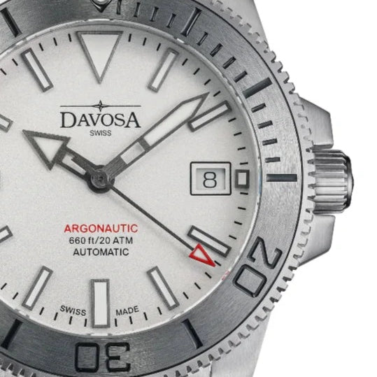 Argonautic 39 Automatic 200m Beyond Steel White Men's Diver Watch 16153210 Diver Davosa USA Official Distributor. Prices are Final. Tax & duties included.