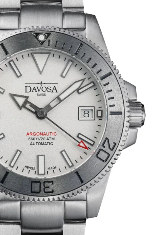 Argonautic 39 Automatic 200m Beyond Steel White Men's Diver Watch 16153210 Diver Davosa USA Official Distributor. Prices are Final. Tax & duties included.