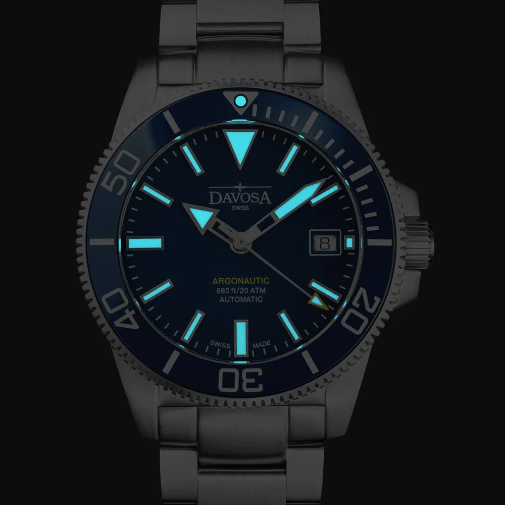 Argonautic 39 Automatic 200m Blue Men's Diver Watch 16153240 Diver Davosa USA Official Distributor. Prices are Final. Tax & duties included.