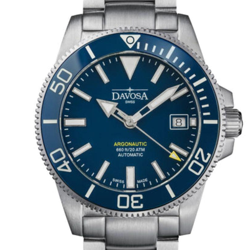 Argonautic 39 Automatic 200m Blue Men's Diver Watch 16153240 Diver Davosa USA Official Distributor. Prices are Final. Tax & duties included.