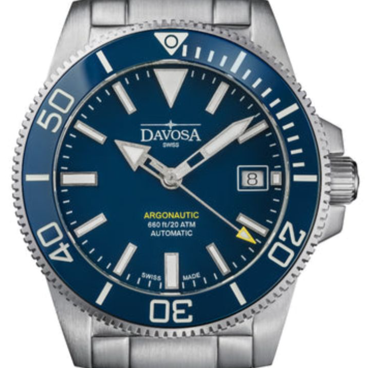 Argonautic 39 Automatic 200m Blue Men's Diver Watch 16153240 Diver Davosa USA Official Distributor. Prices are Final. Tax & duties included. 39.5mm Blue TriaLink