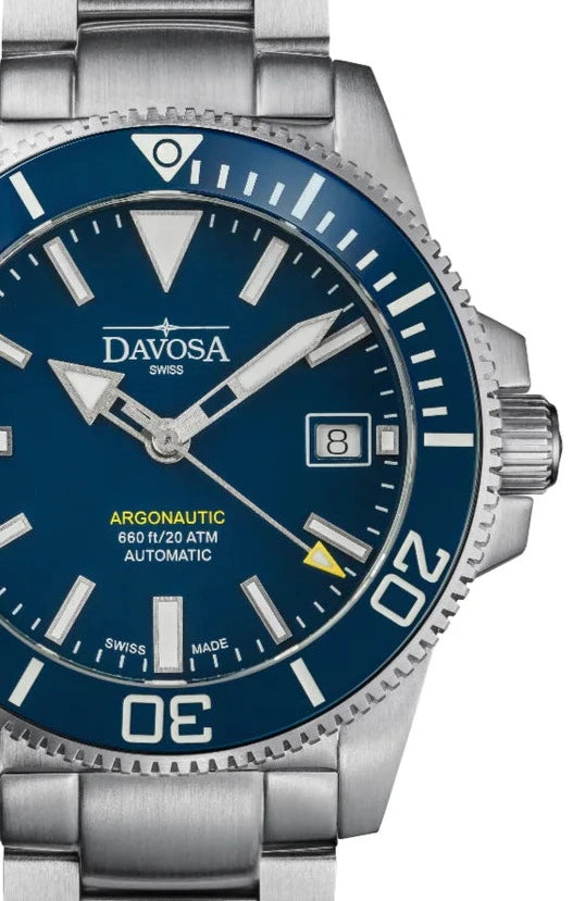 Argonautic 39 Automatic 200m Blue Men's Diver Watch 16153240 Diver Davosa USA Official Distributor. Prices are Final. Tax & duties included.