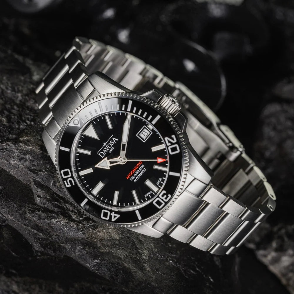 Argonautic 39 Automatic 200m Black Gold Men's Diver Watch 16153250 Diver Davosa USA Official Distributor. Prices are Final. Tax & duties included.