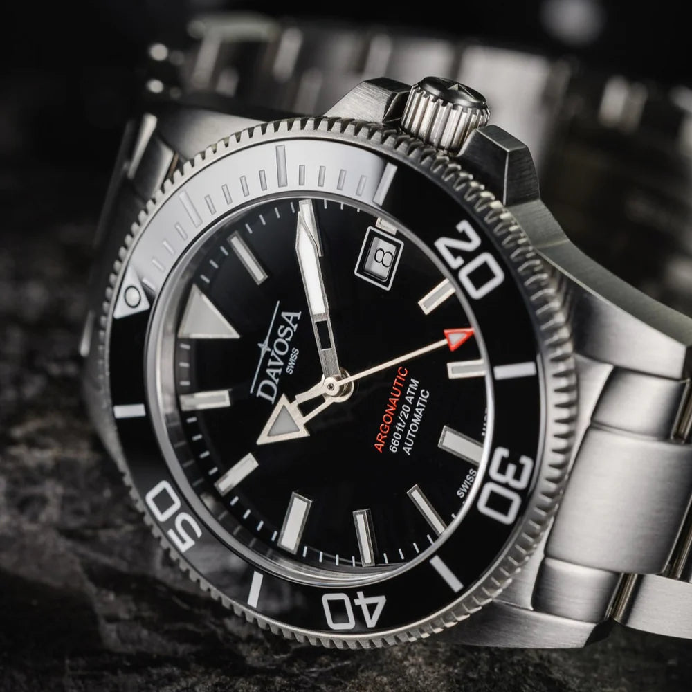 Argonautic 39 Automatic 200m Black Gold Men's Diver Watch 16153250 Diver Davosa USA Official Distributor. Prices are Final. Tax & duties included.