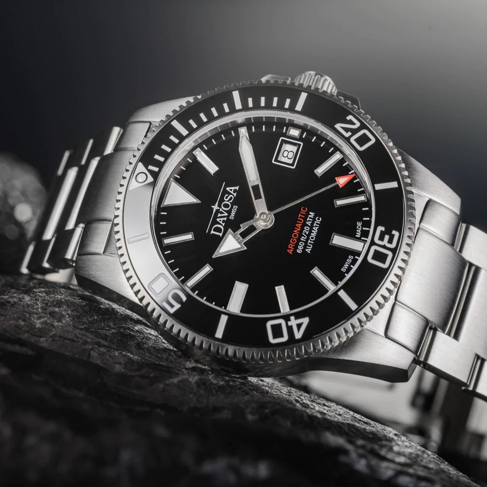 Argonautic 39 Automatic 200m Black Gold Men's Diver Watch 16153250 Diver Davosa USA Official Distributor. Prices are Final. Tax & duties included.