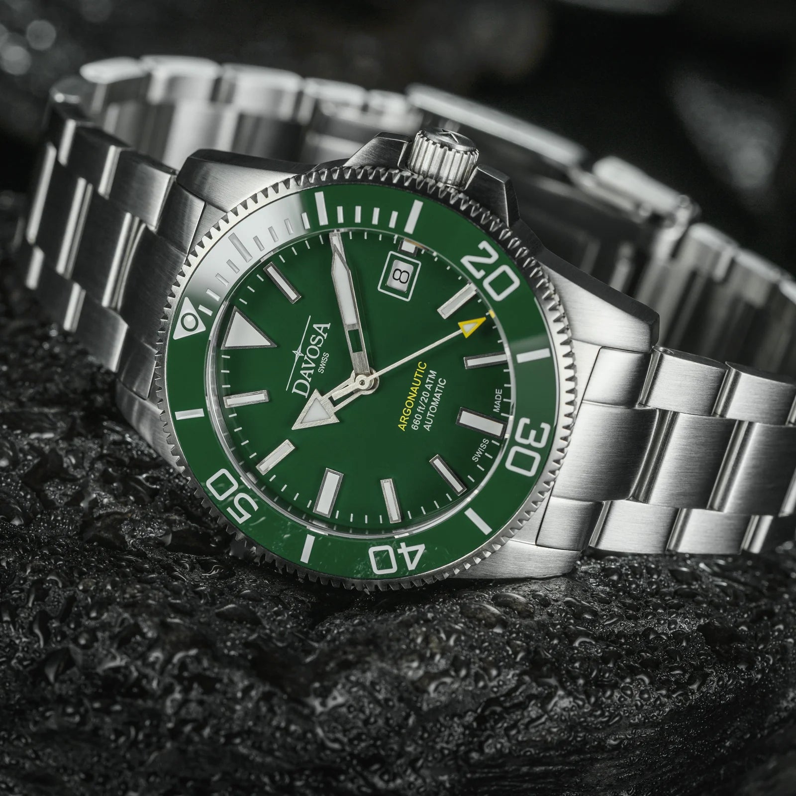 Argonautic 39 Automatic 200m Green Men's Diver Watch 16153270 Diver Davosa USA Official Distributor. Prices are Final. Tax & duties included.