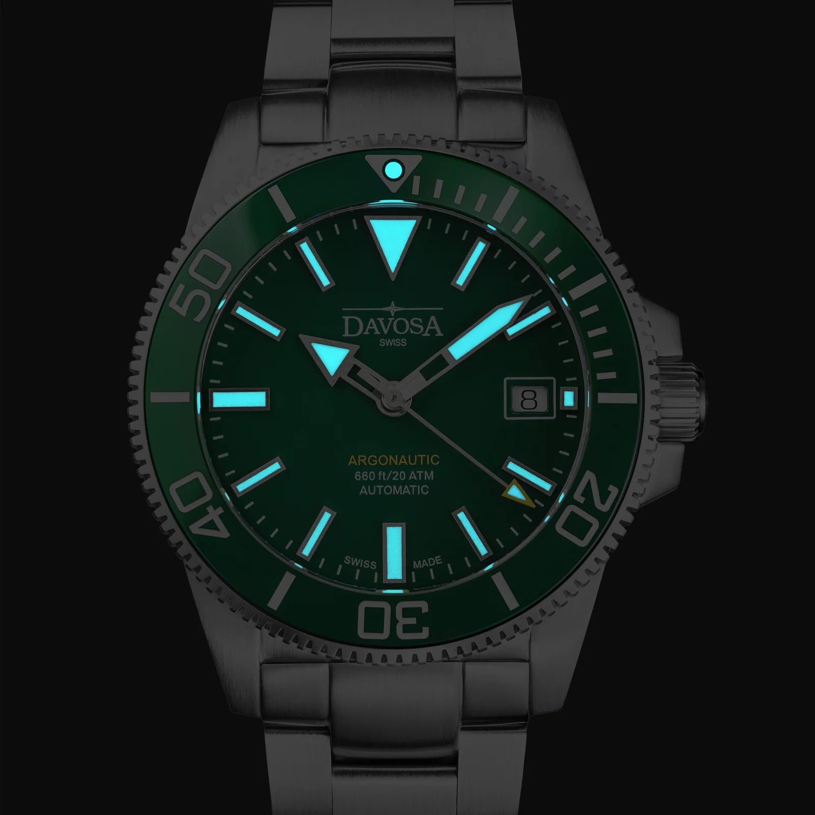 Argonautic 39 Automatic 200m Green Men's Diver Watch 16153270 Diver Davosa USA Official Distributor. Prices are Final. Tax & duties included.