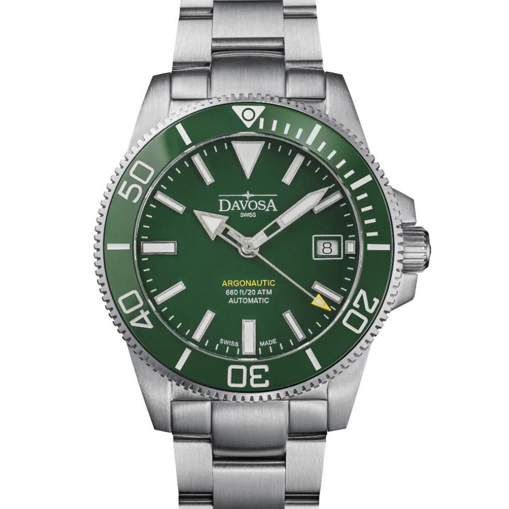 Argonautic 39 Automatic 200m Green Men's Diver Watch 16153270 Diver Davosa USA Official Distributor. Prices are Final. Tax & duties included.
