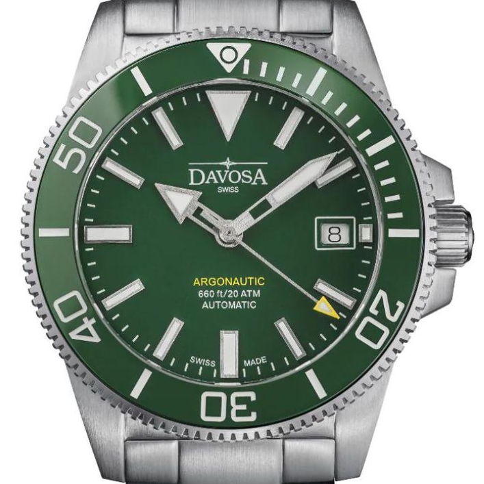 Argonautic 39 Automatic 200m Green Men's Diver Watch 16153270 Diver Davosa USA Official Distributor. Prices are Final. Tax & duties included. 39.5mm Green TriaLink