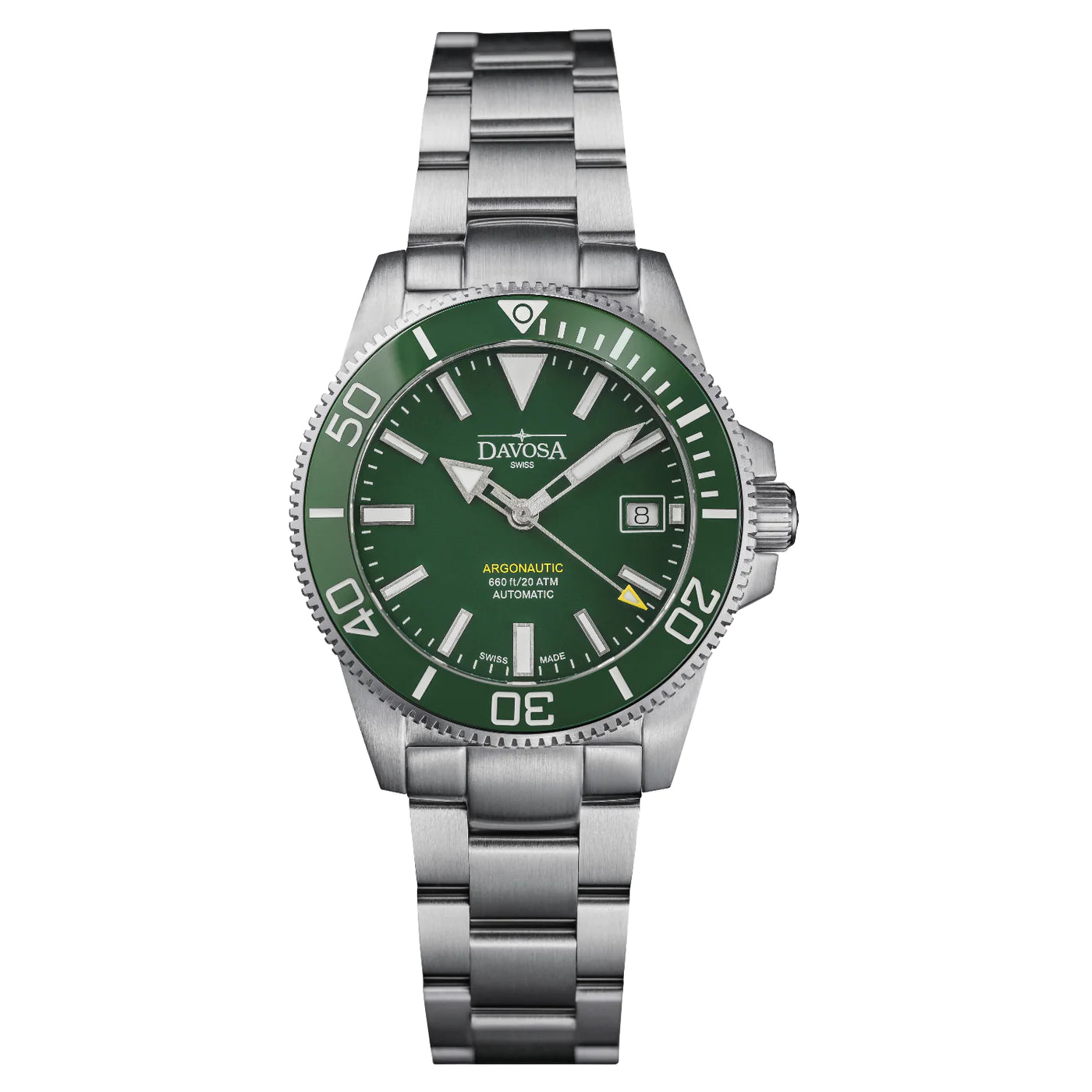 Argonautic 39 Automatic 200m Green Men's Diver Watch 16153270 Diver Davosa USA Official Distributor. Prices are Final. Tax & duties included.