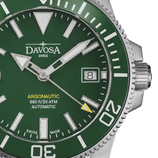 Argonautic 39 Automatic 200m Green Men's Diver Watch 16153270 Diver Davosa USA Official Distributor. Prices are Final. Tax & duties included.