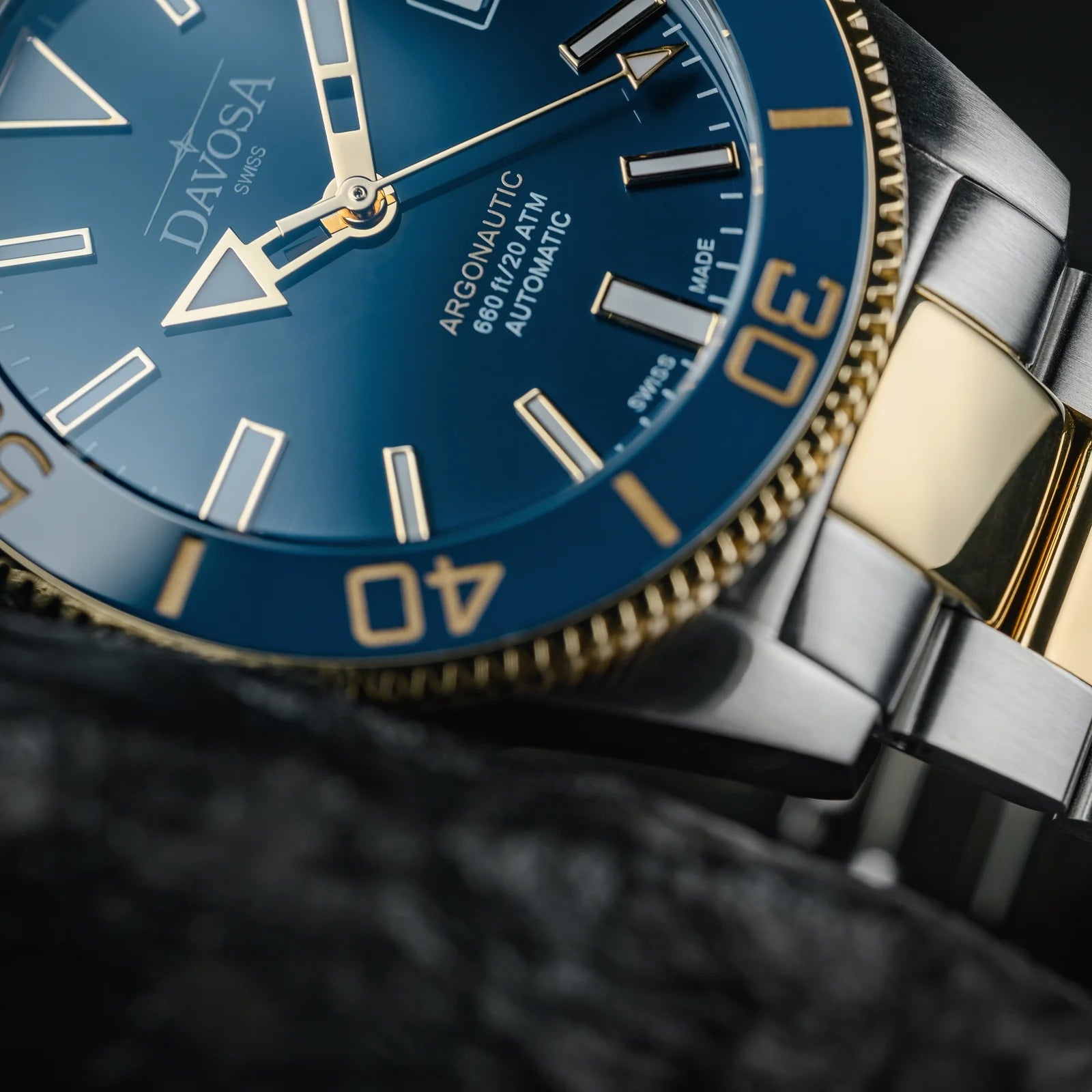 Argonautic 39 Automatic 200m Blue Gold Men's Diver Watch 16153340 Diver Davosa USA Official Distributor. Prices are Final. Tax & duties included.