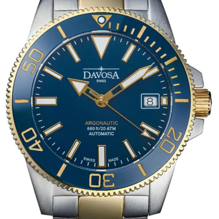 Argonautic 39 Automatic 200m Blue Gold Men's Diver Watch 16153340 Diver Davosa USA Official Distributor. Prices are Final. Tax & duties included. 39.5mm Blue-Gold TriaLink