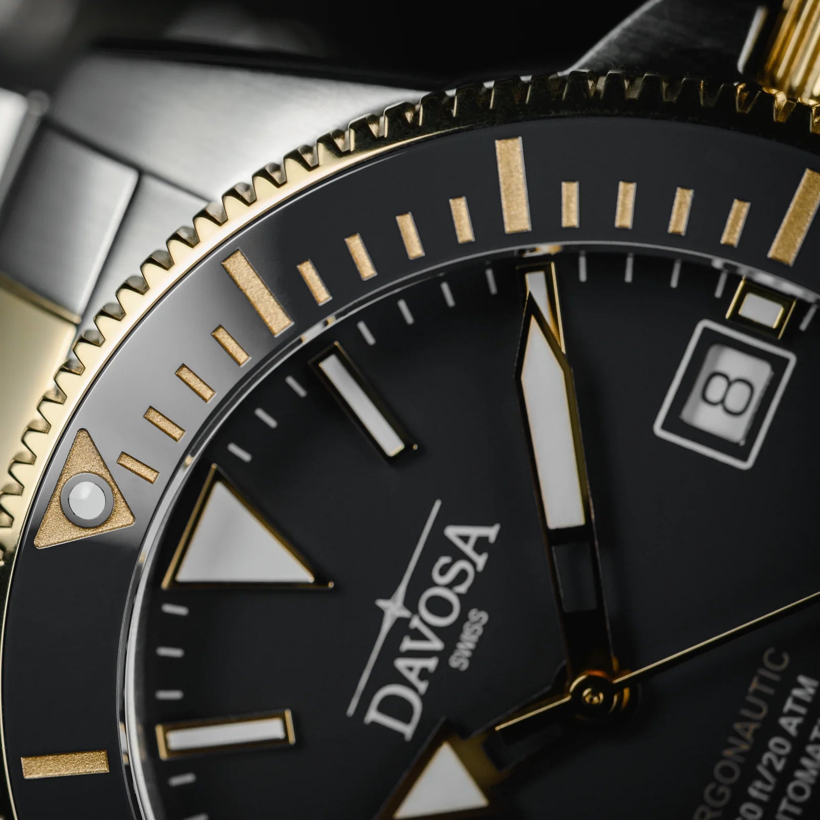 Argonautic 39 Automatic 200m Black Gold Men's Diver Watch 16153350 Diver Davosa USA Official Distributor. Prices are Final. Tax & duties included.